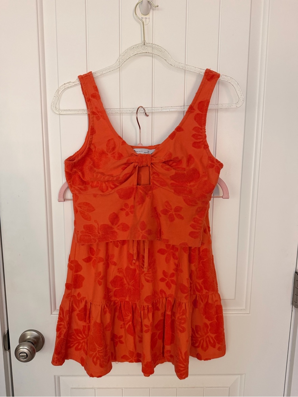 SO Orange Floral Two-Piece Skirt Set